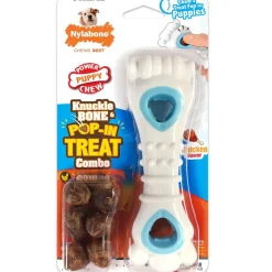 Nylabone Power Chew Chicken Flavored Knuckle Bone & Pop-In Treat Toy Combo Dog Chew Toy