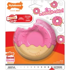 Nylabone Power Chew Donut Bacon Glazed Flavor Dog Toy