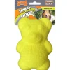 Nylabone Power Play Tennis Teddy Gripz Bear Dog Toy, Medium/Wolf