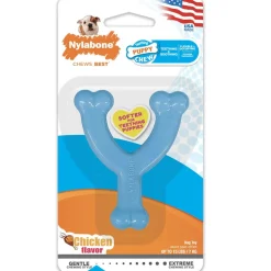 Nylabone Puppy Chew Toy Wishbone Chicken Flavor, X-Small/Petite
