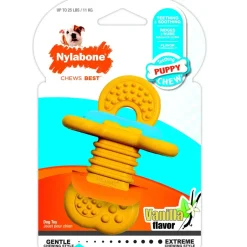 Nylabone Puppy Rubber Teether Vanilla Flavor, Small