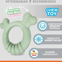 Nylabone Sensory Material Puppy Teething Ring Chicken Flavor, Small