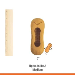 Nylabone Strong Rubber Allergen-Free Peanut Butter Flavor Tough Dog Treat Toy, Brown, Medium/Wolf