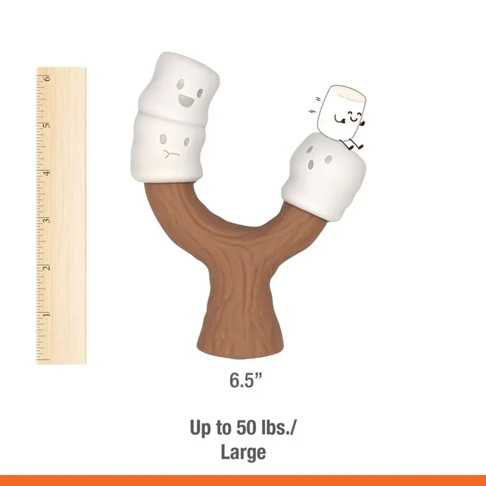 Nylabone Strong Toasted Marshmallow Stick & Peanut Butter Flavor Tough Dog Chew Toy, Large/Giant