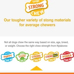 Nylabone Strong Toasted Marshmallow Stick & Peanut Butter Flavor Tough Dog Chew Toy, Large/Giant