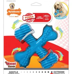 Nylabon Power Chew X Bone Chew Toy for Puppies, Beef Flavor