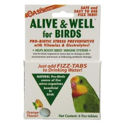 Oasis Alive & Well Probiotic Fizz-Tablets for Birds (6 ct)