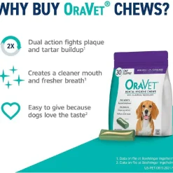 ORAVET Dental Hygiene Chews For Medium Dogs 25-50 lbs
