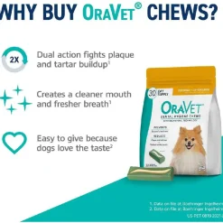 ORAVET Dental Hygiene Chews For Extra Small Dogs 3.5-9 lbs