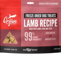 ORIJEN Grass Fed Lamb Grain-Free High-Protein Freeze Dried Dog Treats, 3.25-oz bag