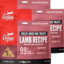 ORIJEN Grass Fed Lamb Grain-Free High-Protein Freeze Dried Dog Treats, 3.25-oz bag