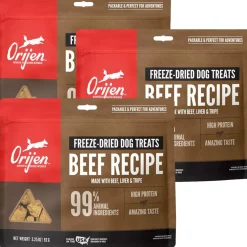 ORIJEN Ranch-Raised Beef Grain-Free High-Protein Freeze Dried Dog Treats, 3.25-oz bag