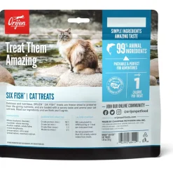 ORIJEN Six Fish Grain-Free High-Protein Raw Animal Ingredients Freeze Dried Cat Treats, 1.25-oz bag