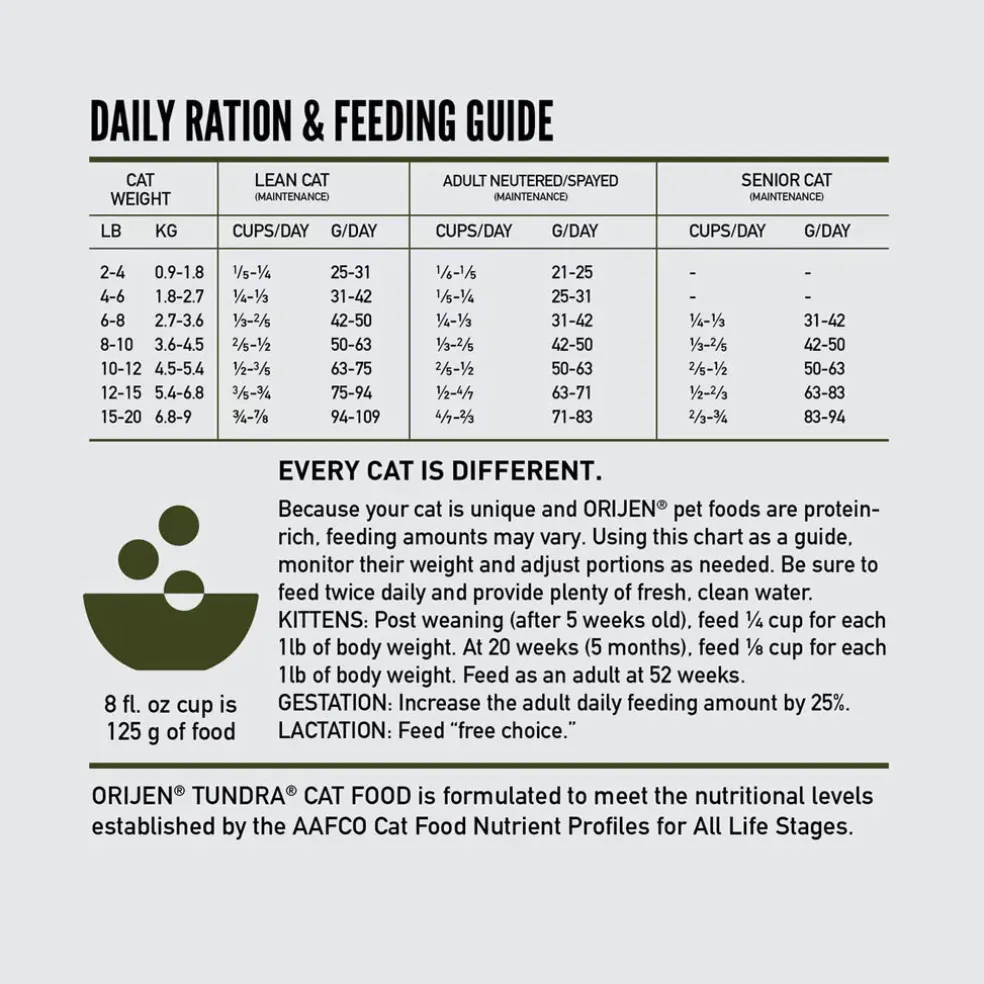 ORIJEN Tundra Grain-Free High-Protein Premium Dry Cat Food, 4-lb