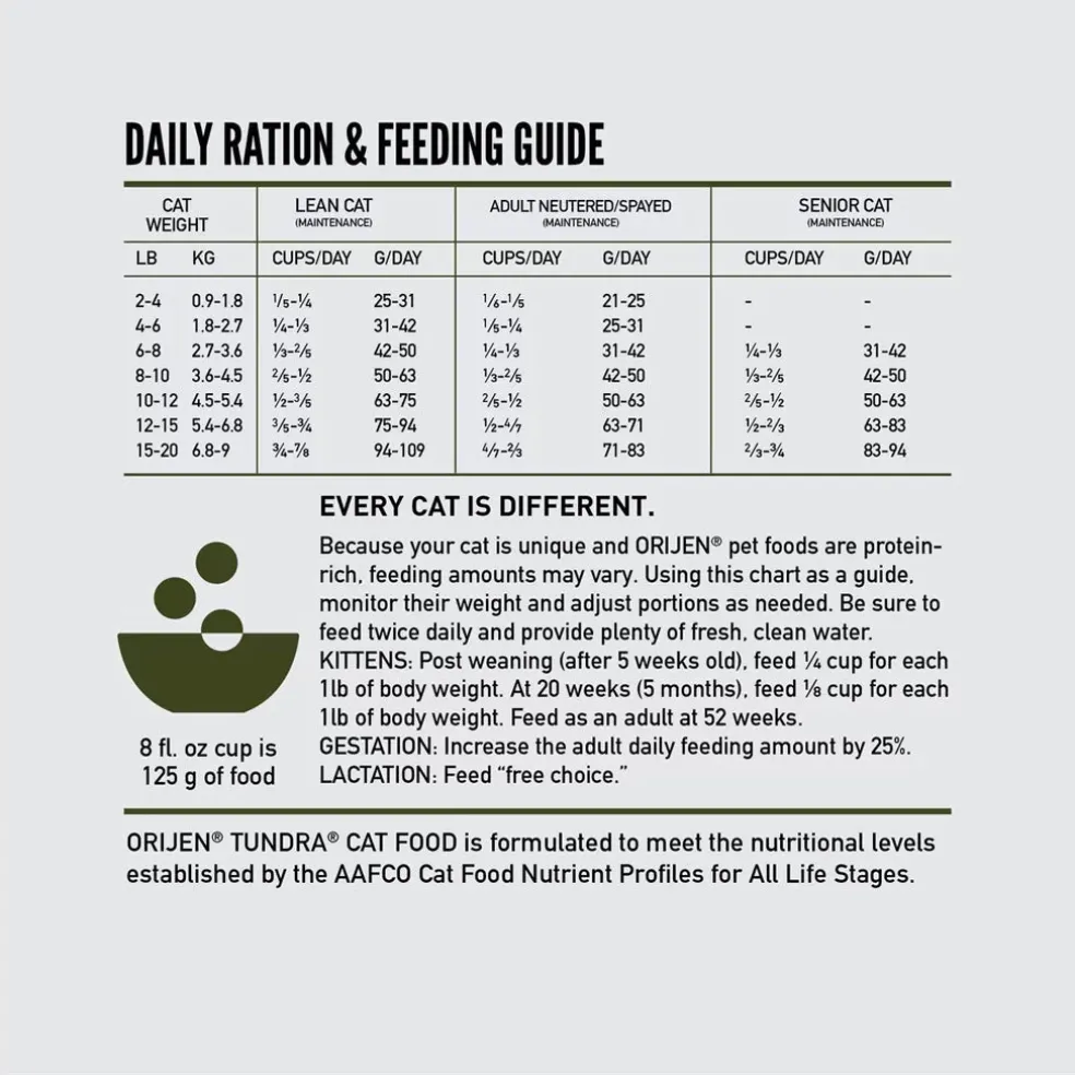 ORIJEN Tundra Grain-Free High-Protein Premium Dry Cat Food, 4-lb