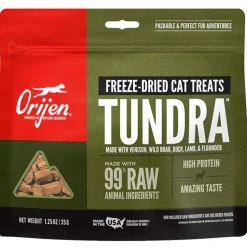 ORIJEN Tundra Grain-Free High-Protein Raw Animal Ingredients Freeze Dried Cat Treats, 1.25-oz bag
