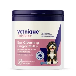 Oticbliss Ear Cleaning Finger Mitts For Dogs & Cats, 50 ct