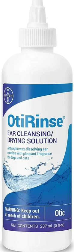 OtiRinse Ear Cleansing/Drying Solution for Dogs & Cats (8 oz)