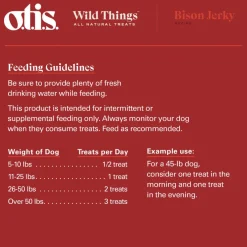 OTIS Wild Things Bison Jerky Treats for Dogs (4 oz)