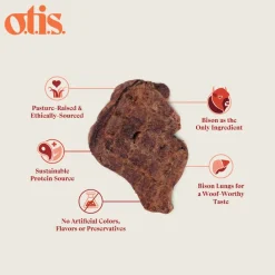 OTIS Wild Things Bison Lung Filets Treats for Dogs (4 oz)