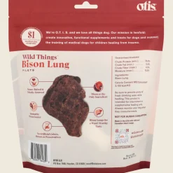 OTIS Wild Things Bison Lung Filets Treats for Dogs (4 oz)