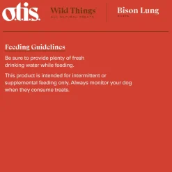 OTIS Wild Things Bison Lung Filets Treats for Dogs (4 oz)