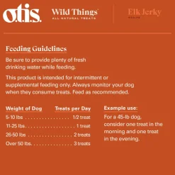 OTIS Wild Things Elk Jerky Treats for Dogs (4 oz)