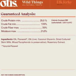 OTIS Wild Things Elk Jerky Treats for Dogs (4 oz)