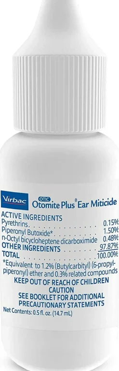 Otomite Plus® Ear Mite Treatment for Dogs & Cats (0.5 oz)