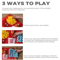 Outward Hound Activity Matz Fast Food Fun Game Plush Dog Puzzle Mat