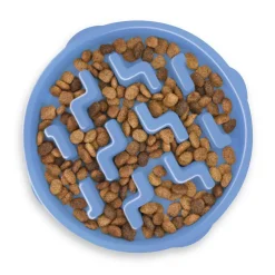 Outward Hound Fun Feeder Slo Bowl Slow Feeder Dog Bowl, Blue