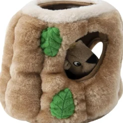 Outward Hound Hide-A-Squirrel Squeaky Brown Dog Toy