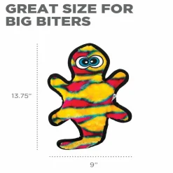 Outward Hound Invincible Gecko 2 Stuffingless Durable Squeaker Dog Toy, Medium