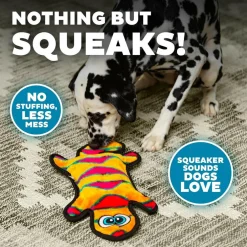 Outward Hound Invincible Gecko 4 Stuffingless Durable Squeaker Dog Toy, Large