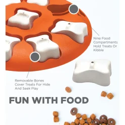 Outward Hound Nina Ottosson Smart Interactive Puzzle Toy For Dogs (Orange)