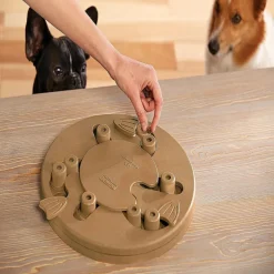 Outward Hound Nina Ottosson Worker Interactive Treat Puzzle Toy For Dogs, Level 3, Tan