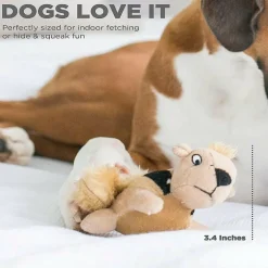 Outward Hound Squeakin Animals Squirrel Brown Dog Toy (3 pack)