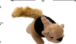 Outward Hound Squeakin Animals Squirrel Brown Dog Toy (3 pack)