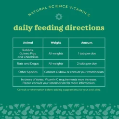 Oxbow Natural Science Vitamin C Supplement For Small Animals (60 ct)