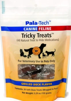 Pala-Tech Canine Tricky Treats Grilled Duck Pill-Hider Treats for Dog & Cats (30 ct)