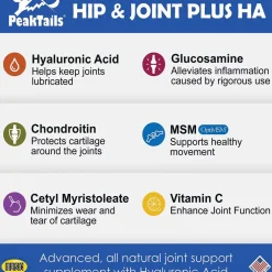 PeakTails Hip & Joint Plus HA for Dogs
