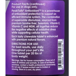 PeakTails Immune Support Antioxidant Chewable Tablets for Dogs