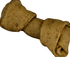 Peanut Butter Knotted Rawhide Bone - 4-5"