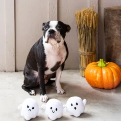 Pearhead Halloween Ghosts Dog Toys, Set of 3