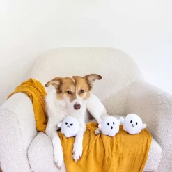 Pearhead Halloween Ghosts Dog Toys, Set of 3