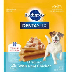 Pedigree Dentastix Small/Medium Original Chicken Flavor Dental Dog Treats, 25 Count