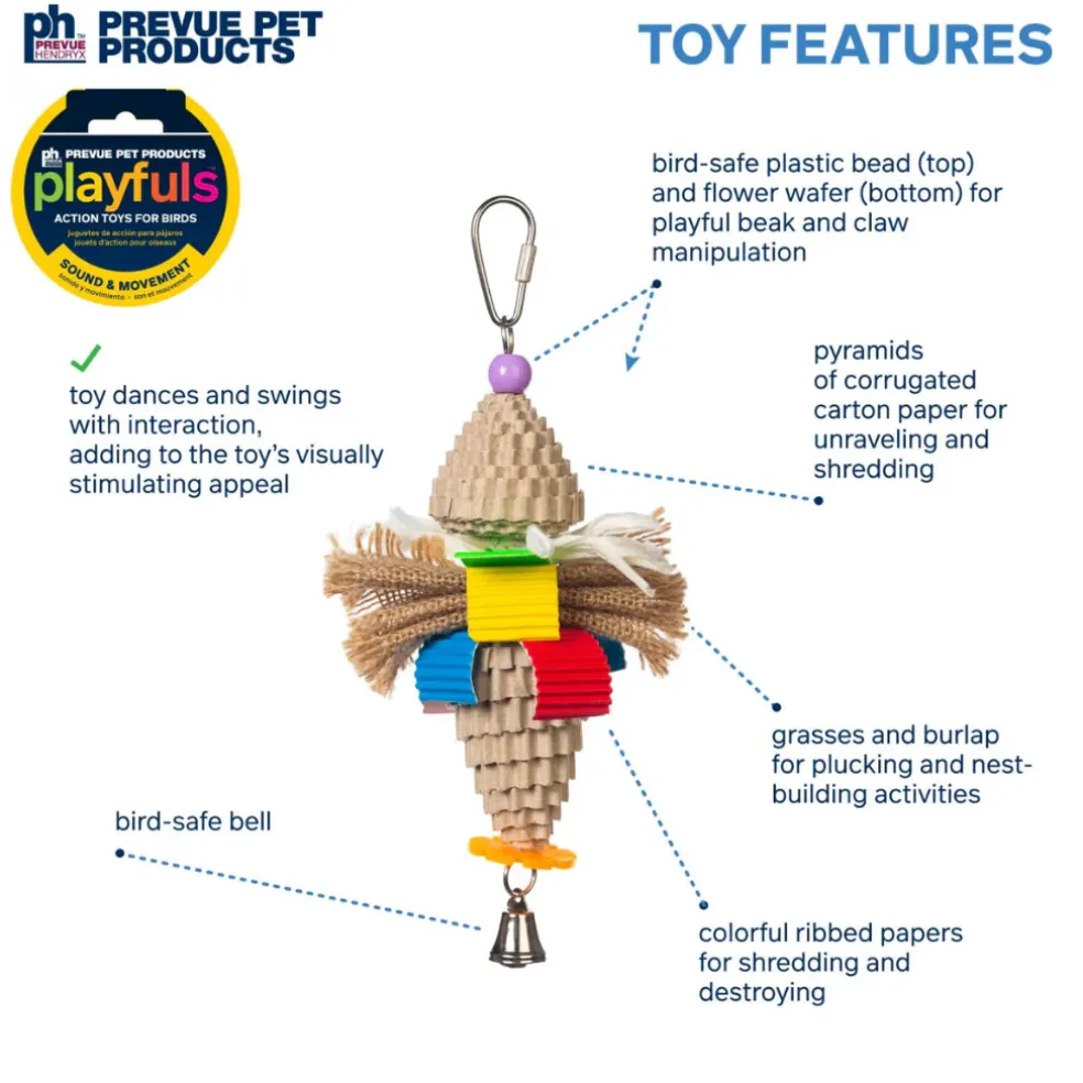 Pervue Pet Playfuls Mr. Mustache Bird Toy