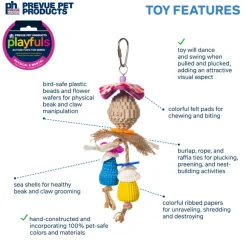 Pervue Pet Tug of War Bird Toy