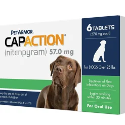 PetArmor CapAction Oral Flea Treatment Tabs For Dogs >25LB (6 Count)