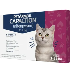 PetArmor CapAction Oral Flea Treatment Tabs for Cats 2-25LB (6 Count)